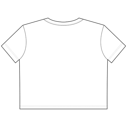 Construction Queen Cropped Tee — “I Rock Red, Construction Color Timbs” Graphic