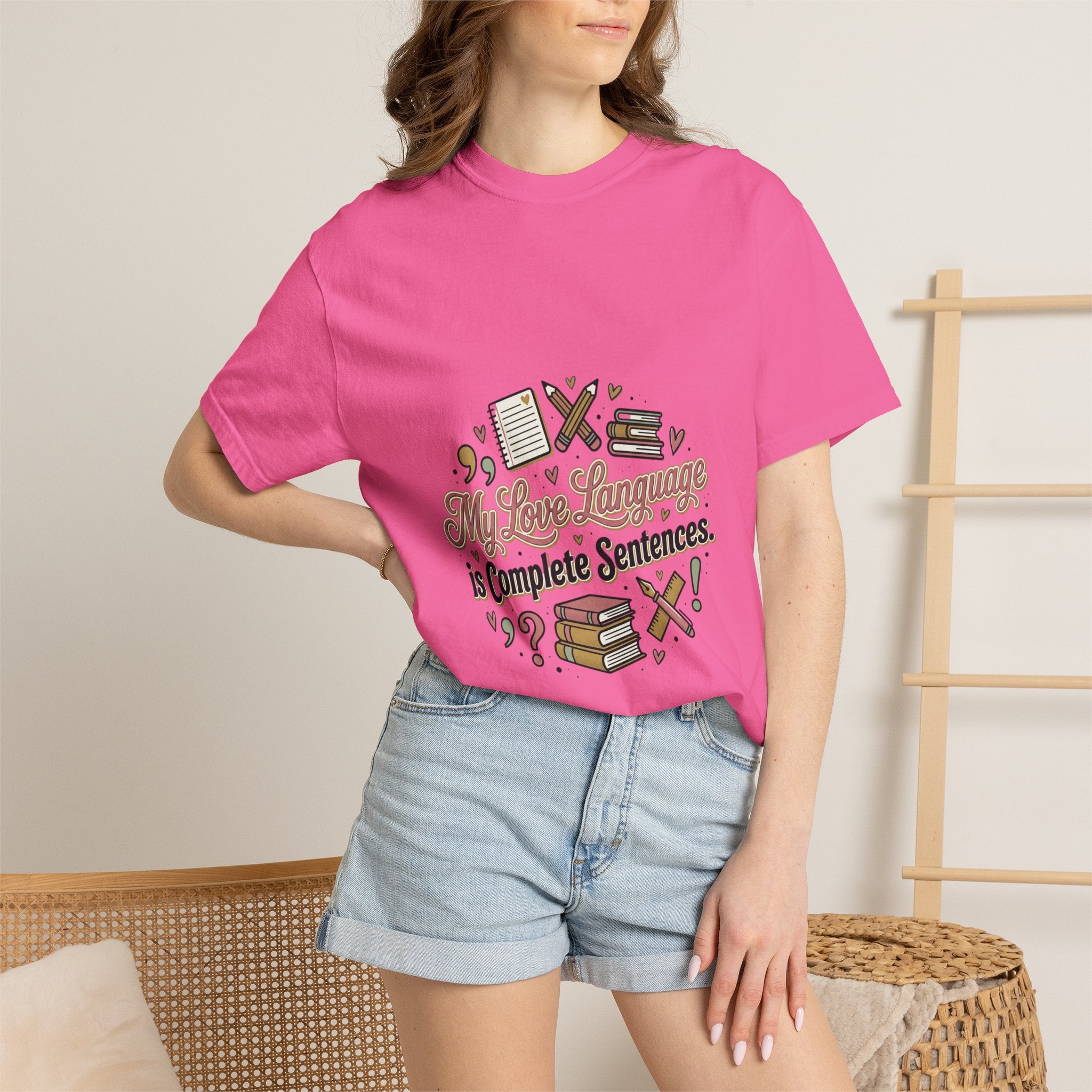 Grammar Lover T-Shirt — "My Love Language is Complete Sentences" Literary Tee