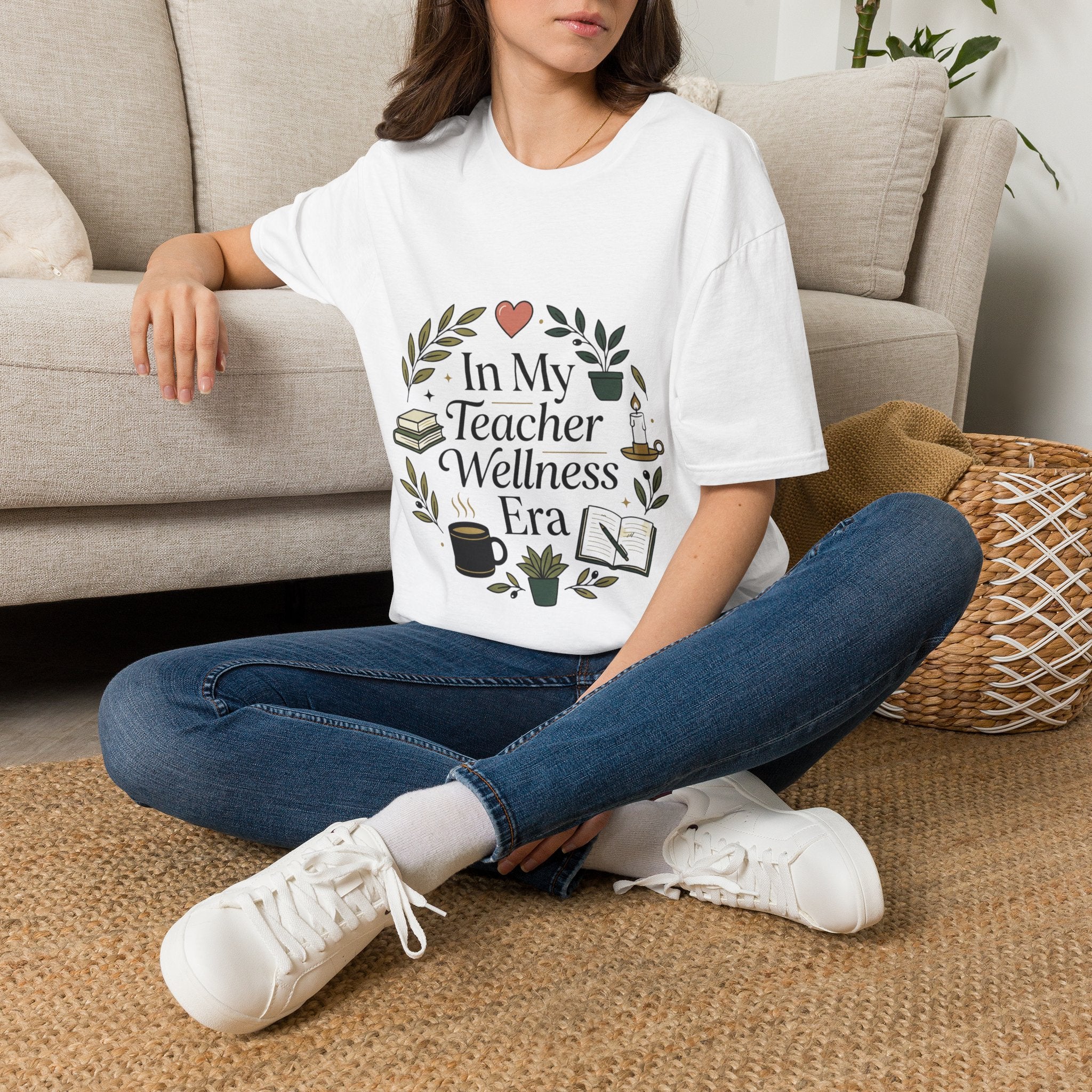 Teacher Wellness T-Shirt — "In My Teacher Wellness Era/Teach Rest Repeat