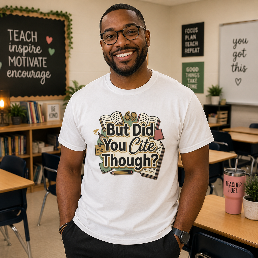 But Did You Cite Though? T-Shirt — Funny Academic Librarian College Research Tee