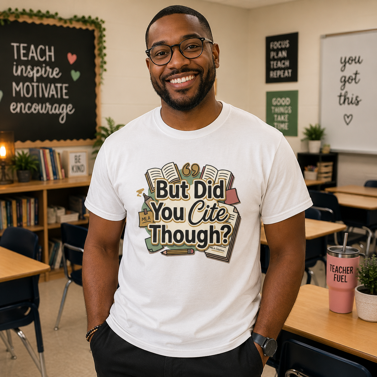 But Did You Cite Though? T-Shirt — Funny Academic Librarian College Research Tee